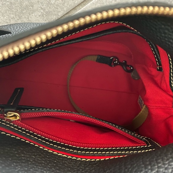 Dooney & Bourke Black Pebble Leather Tassel Shoulder Bag NWT - Picture 11 of 13